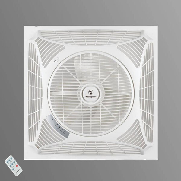 Westinghouse Ventilatore da incasso a soffitto Windsquare, Bianco / Opale, Soggiorno / Sala da pranzo, Plastica, Moderno