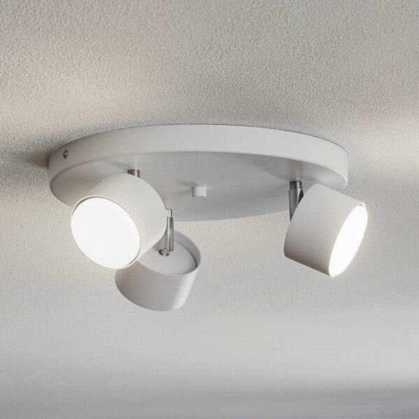 Faretto da soffitto Cloudy 3 luci rotondo bianco Eko-Light, dimmerabile, Bianco / Opale, Soggiorno / Sala da pranzo, Metallo, Moderno, Faretto