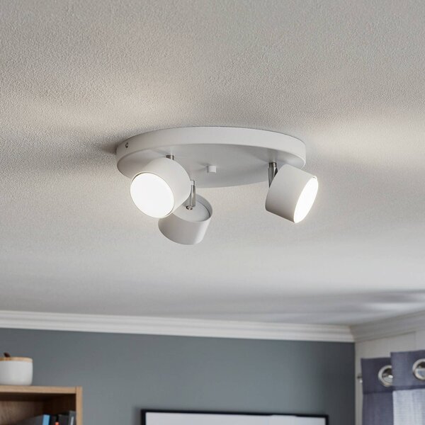 Faretto da soffitto Cloudy 3 luci rotondo bianco Eko-Light, dimmerabile, Bianco / Opale, Soggiorno / Sala da pranzo, Metallo, Moderno, Faretto
