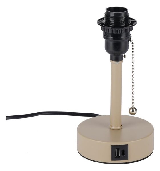 Brilagi - Lampada da tavolo con porta USB TABLON 1xE27/25W/230V beige
