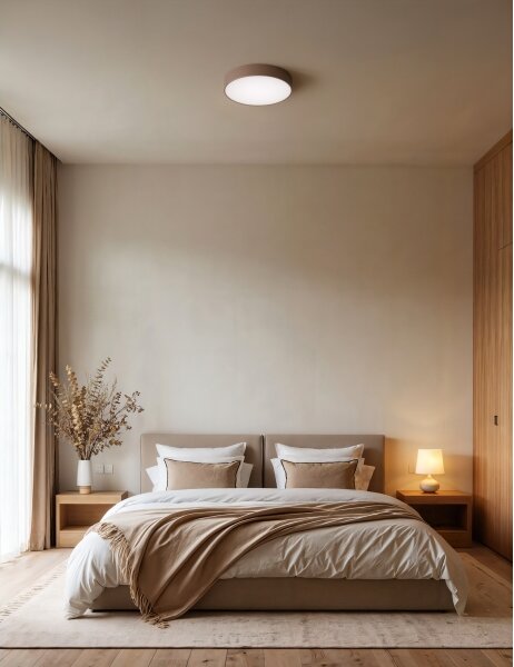 Brilagi - Plafoniera da bagno CLARE 3xE27/24W/230V diam. 40 cm IP54 marrone