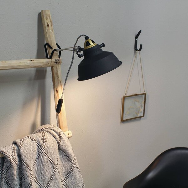 Steinhauer Applique da parete Nové, Nero, Soggiorno / Sala da pranzo, Metallo, Industriale, Applique