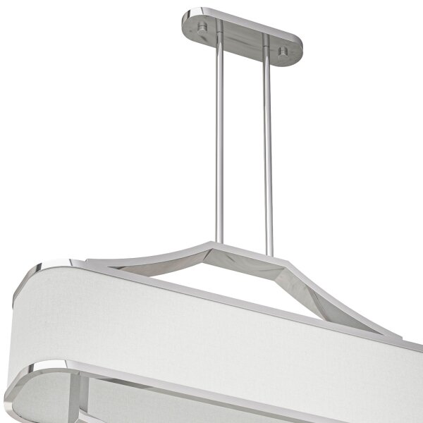 Open Design OR84849 - Lampadario a stelo GERDO OVALE 6xE14/12W/230V cromo lucido/bianco