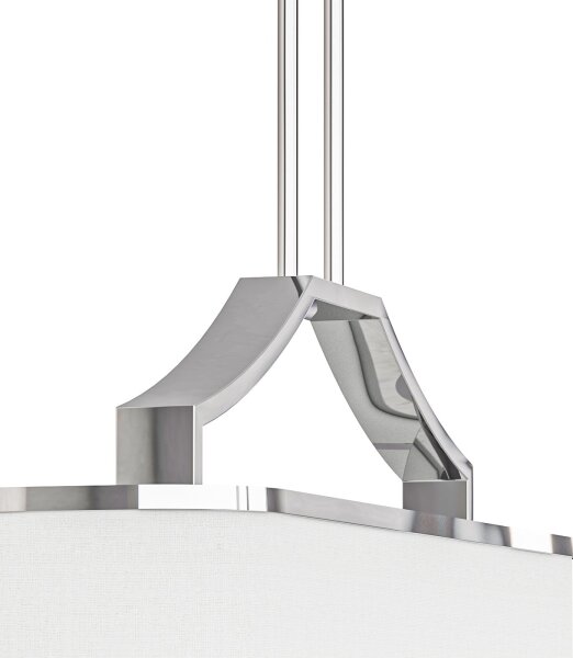 Open Design OR84849 - Lampadario a stelo GERDO OVALE 6xE14/12W/230V cromo lucido/bianco