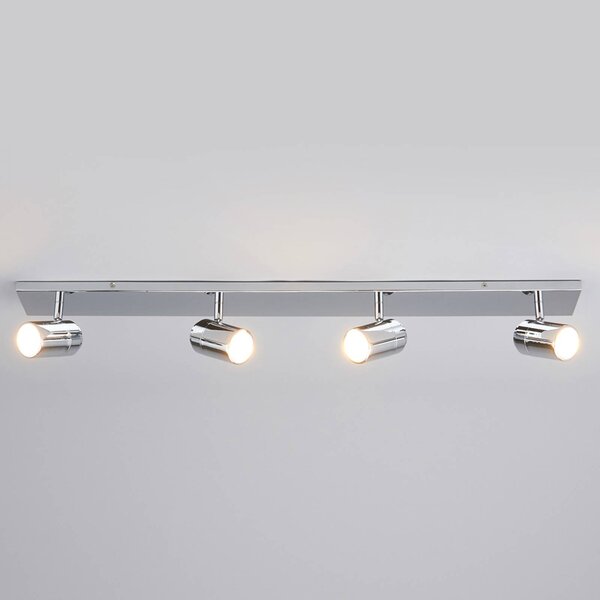 Plafoniera DEJAN Lindby, dimmerabile, Cromo / Argento, Bagno, Metallo, Moderno, Plafoniera