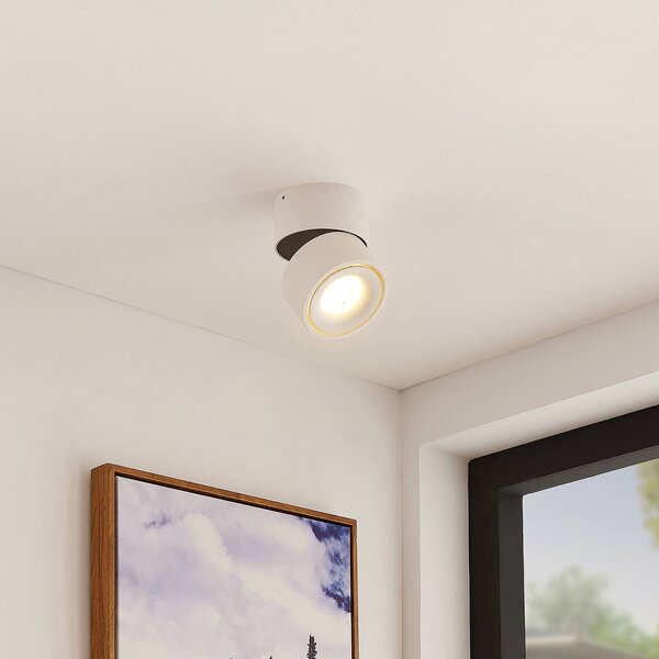 Arcchio Faretto da soffitto a LED Rotari, bianco, 1 luce, 946 lm Rotari Arcchio, dimmerabile, Bianco / Opale, Corridoio, Alluminio, Moderno