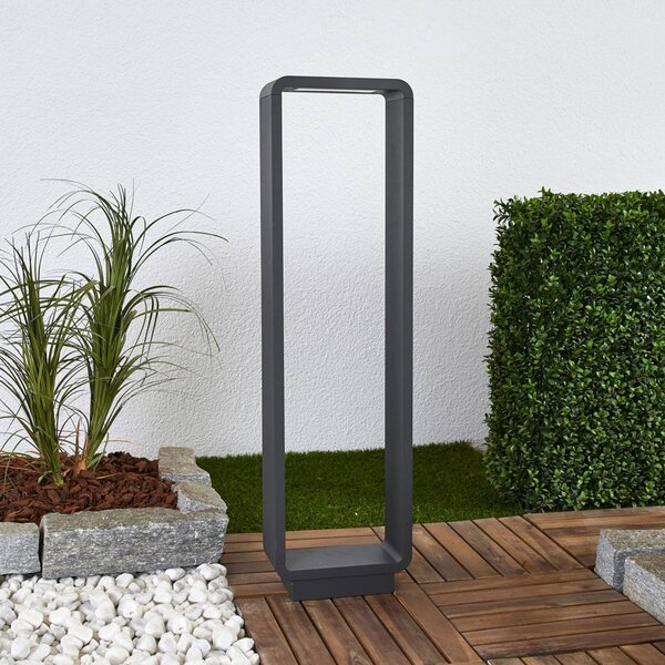 Lampioncino da giardino ninon Lucande, Nero, Alluminio, Moderno, Lampada LED da esterni