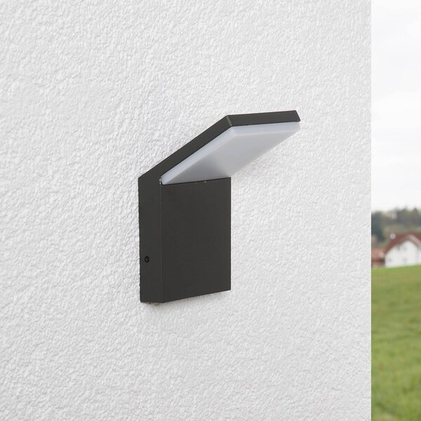 Applique da esterni a LED NEVIO Lucande, Nero, Alluminio, Moderno, Applique LED da esterni