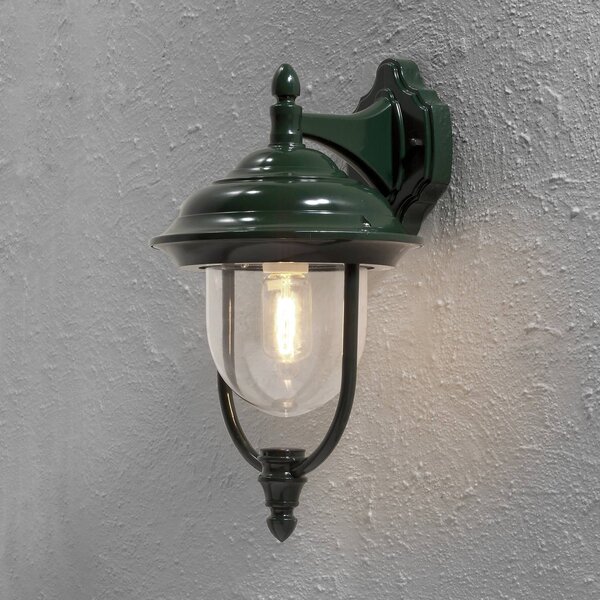 Konstsmide Applique da esterni PARMA, dimmerabile, Verde, Alluminio, Campagna / Rustiche, Applique da esterni