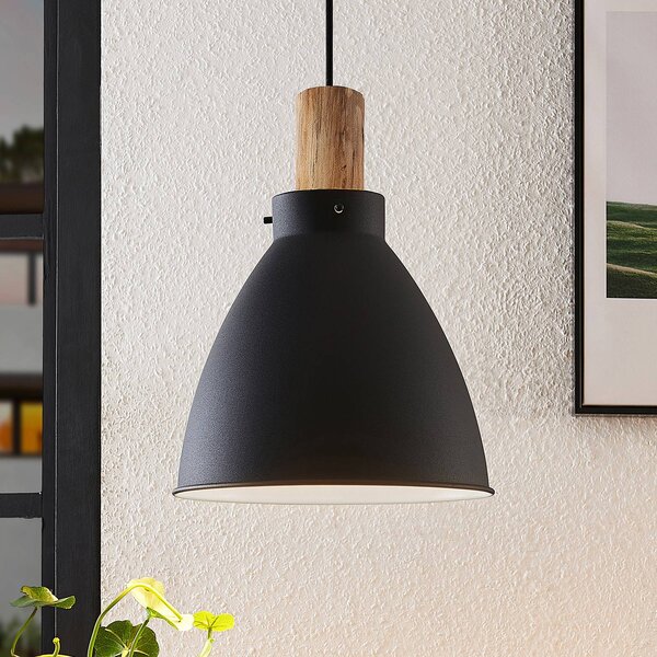 Lampada a sospensione Trebale Lindby, dimmerabile, Nero, Soggiorno / Sala da pranzo, Metallo, Scandinavo, Lampada a sospensione
