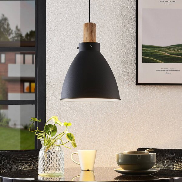 Lampada a sospensione Trebale Lindby, dimmerabile, Nero, Soggiorno / Sala da pranzo, Metallo, Scandinavo, Lampada a sospensione