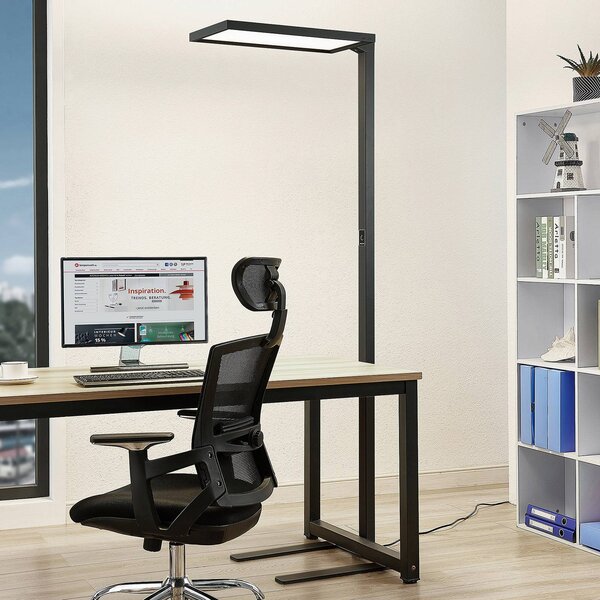 Lampada da terra per ufficio a LED Arcchio Nelus, nera, con sensore, dimmerabile Nelus Arcchio,, Nero, Studio / Ufficio, Metallo, Moderno