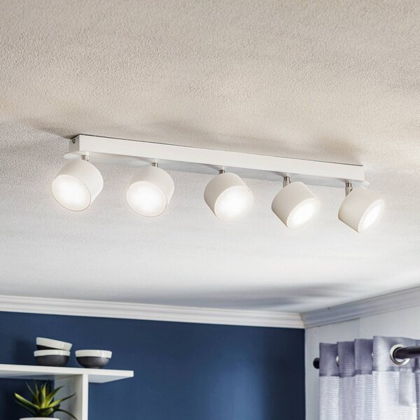 Faretto da soffitto Cloudy a 5 luci bianco Eko-Light, dimmerabile, Bianco / Opale, Soggiorno / Sala da pranzo, Metallo, Moderno, Faretto