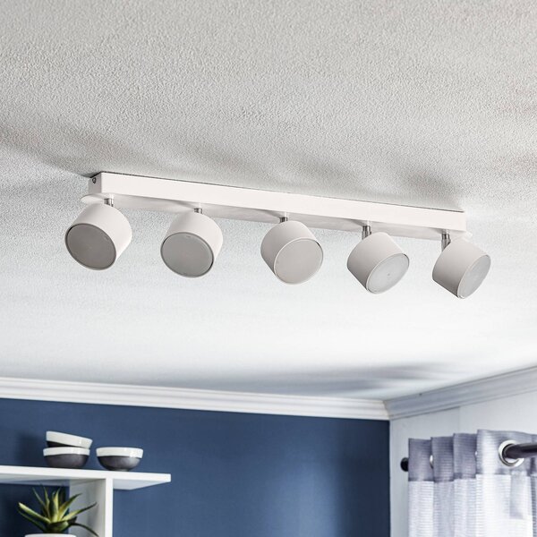 Faretto da soffitto Cloudy a 5 luci bianco Eko-Light, dimmerabile, Bianco / Opale, Soggiorno / Sala da pranzo, Metallo, Moderno, Faretto
