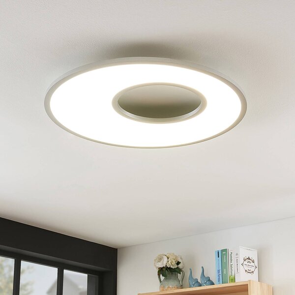 Plafoniera a LED Durun Lucande, dimmerabile, Alluminio / Grigio / Zincato, Cucina, Plastica, Moderno, Plafoniera LED