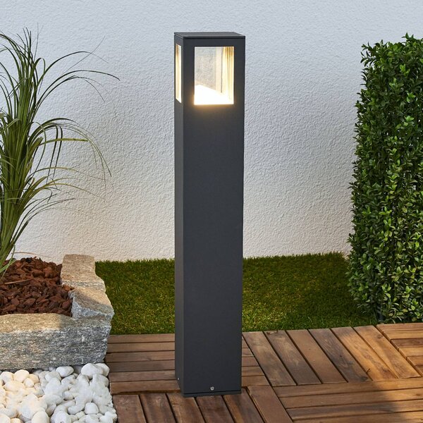 Lampioncino da giardino Nicola Lucande, Nero, Alluminio, Moderno, Lampada LED da esterni