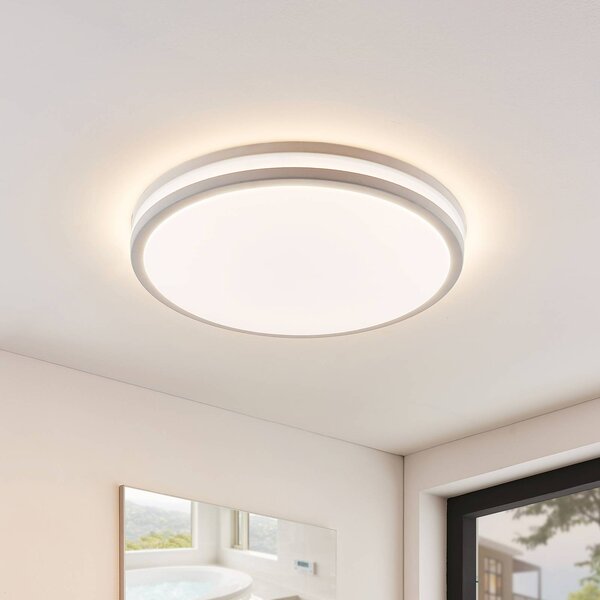 Plafoniera a LED Arnim Lindby, dimmerabile, Bianco / Opale, Bagno, Plastica, Moderno, Plafoniera LED