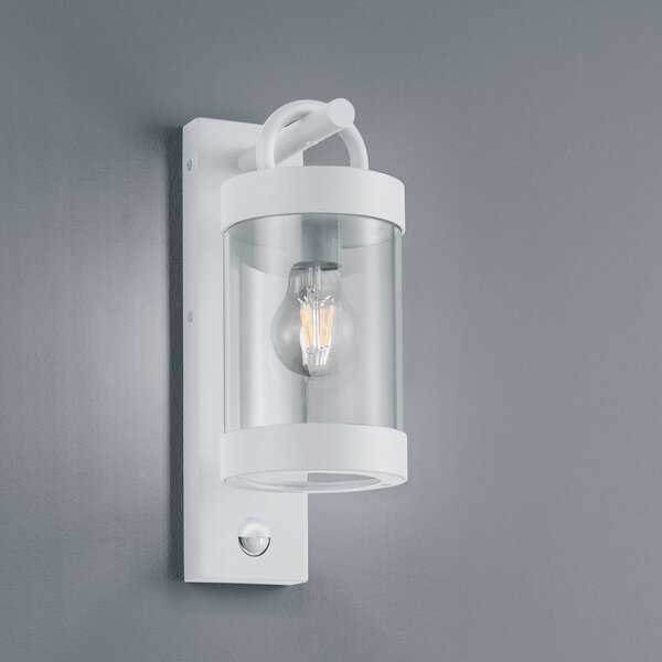 Trio Lighting Applique da esterni Sambesi a fotosensore, bianco, Bianco / Opale, Alluminio, Moderno