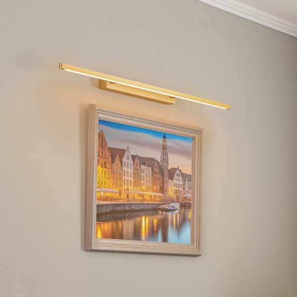 Quitani Talon Lampada LED per quadri in ottone anodizzato Quitani, dimmerabile, Ottone / Oro, Corridoio, Alluminio, Moderno, Applique