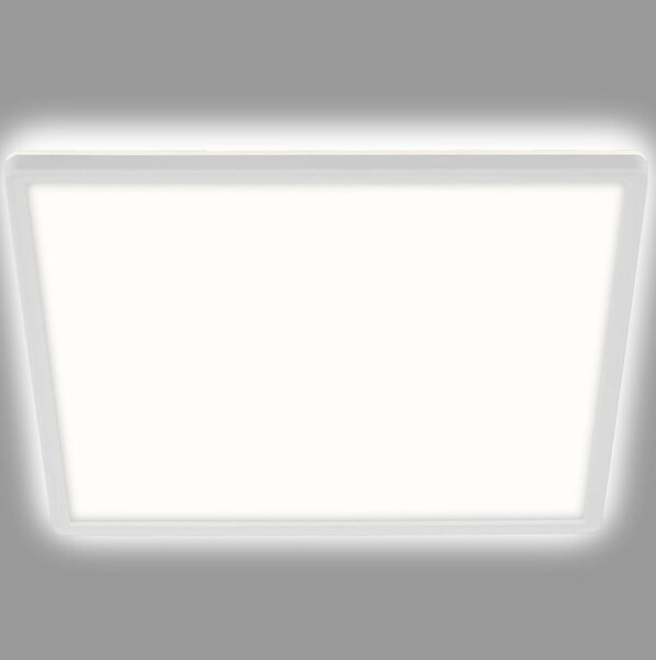 Briloner Plafoniera a LED Slim, Bianco / Opale, Corridoio, Plastica, Moderno, Plafoniera LED