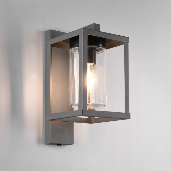Trio Lighting Applique da esterni Lunga, Nero, Alluminio, Moderno, Applique da esterni