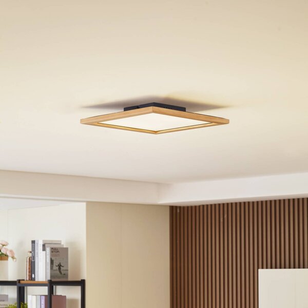 Plafoniera a LED Joren Lucande, dimmerabile, Legno chiaro, Soggiorno / Sala da pranzo, Legno, Campagna / Rustiche, Plafoniera LED