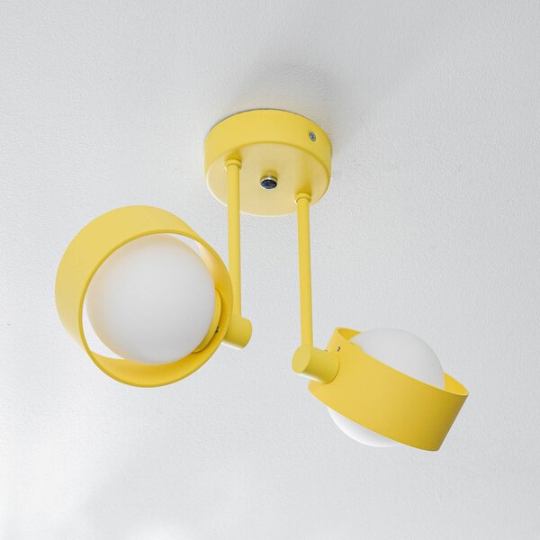 Plafoniera soffitto Mado Argon, dimmerabile, Giallo / Arancione, Soggiorno / Sala da pranzo, Metallo, Moderno, Plafoniera