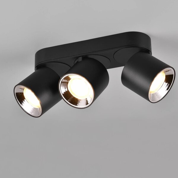 Trio Lighting Guyana faretto da soffitto GU10 3 luci nero