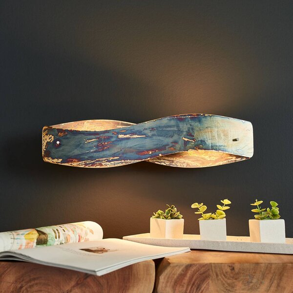 Applique da parete a LED Lian Quitani, dimmerabile, Marrone / Ruggine, Soggiorno / Sala da pranzo, Alluminio, Design, Applique a LED