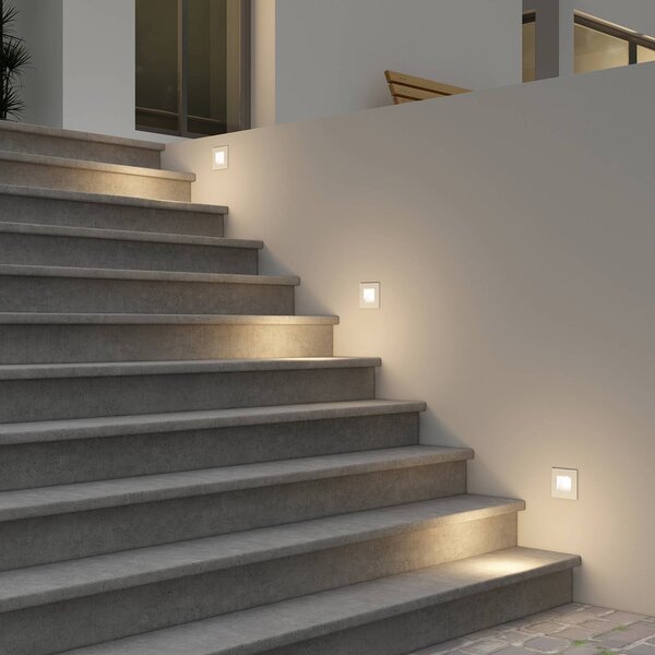 Arcchio applique da incasso Zamo, G9, bianco, 12cm, metallo, IP65 Zamo Arcchio, dimmerabile, Bianco / Opale, Corridoio, Alluminio, Moderno, Applique da esterni