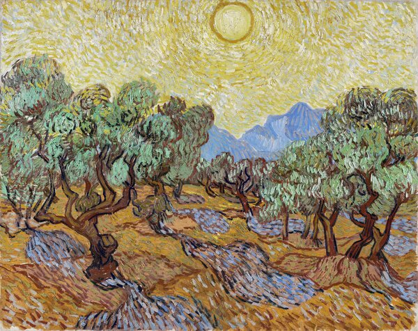 Riproduzione Olive Trees 1889, Vincent van Gogh