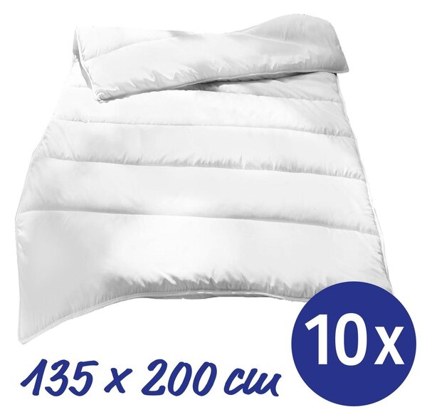 Piumino trapuntato in microfibra per tutte le stagioni, 10 x 135 x 200 cm, peso dell'imbottitura: circa 700 g, extra leggero
