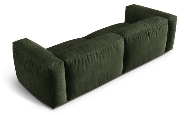 Divano componibile verde con rivestimento in velluto 240 cm Martina – Micadoni