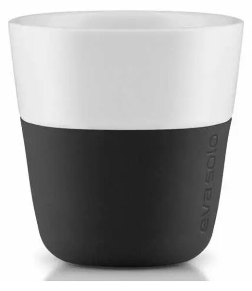 Eva Solo Bicchiere da Caffè Espresso 2pz Black 80ml Porcellana Guaina Silicone