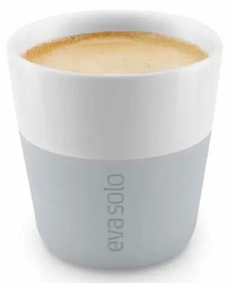 Eva Solo Bicchiere da Caffè Espresso 2pz Marble Grey 80ml Porcellana Guaina Silicone