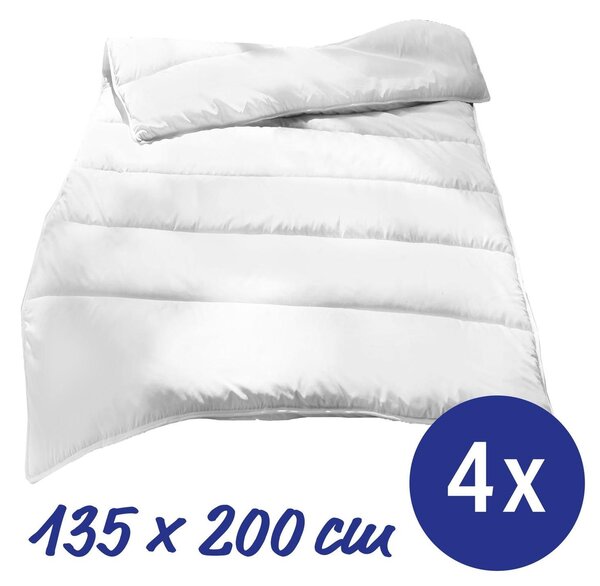 Piumino trapuntato in microfibra per tutte le stagioni, 4 x 135 x 200 cm, peso dell'imbottitura: circa 700 g, extra leggero
