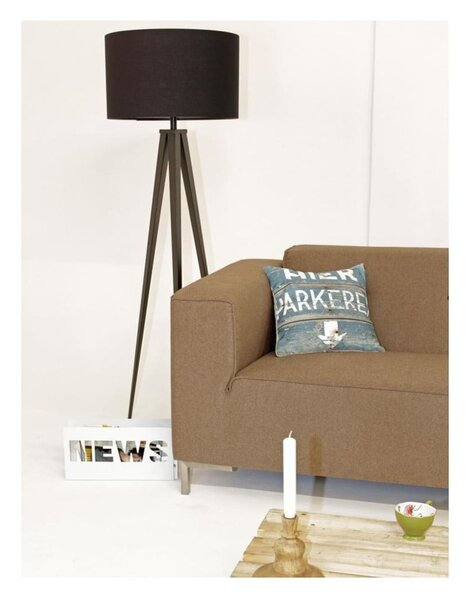 Lampada nera con gambe in legno Tripod Wood - Zuiver