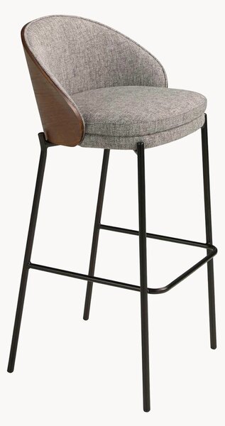 Sgabelli da bar imbottiti con schienale in legno Archie 2 pz