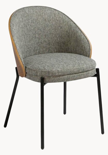 Set di 2 sedie imbottite con schienale in legno Luca
