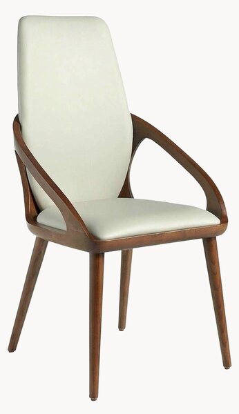 Set di 2 sedie in similpelle con gambe in legno Elias