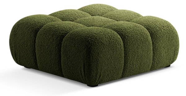 Poggiapiedi modulare verde in tessuto bouclé Bellis - Micadoni Home