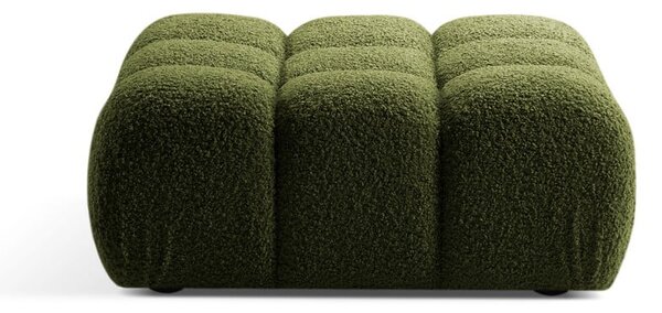Poggiapiedi modulare verde in tessuto bouclé Bellis - Micadoni Home