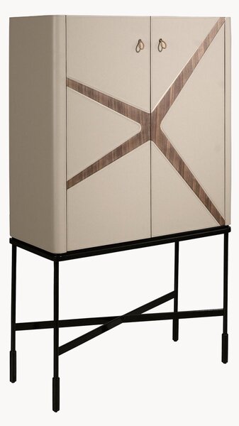 Credenza alta in pelle Elpidio
