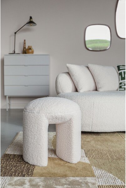 Sgabello color crema imbottito Noxx – White Label