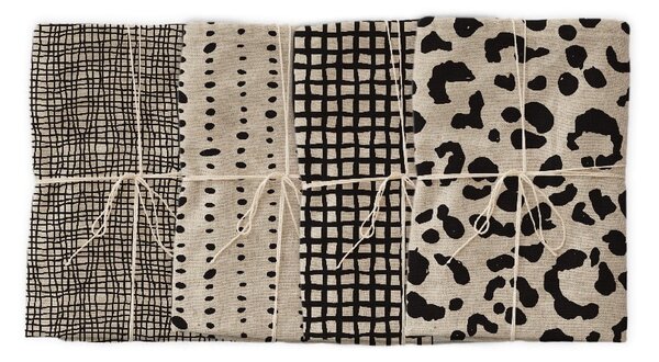 Set di tovaglioli in tessuto 4 pz 43x43 cm Leopard – Really Nice Things