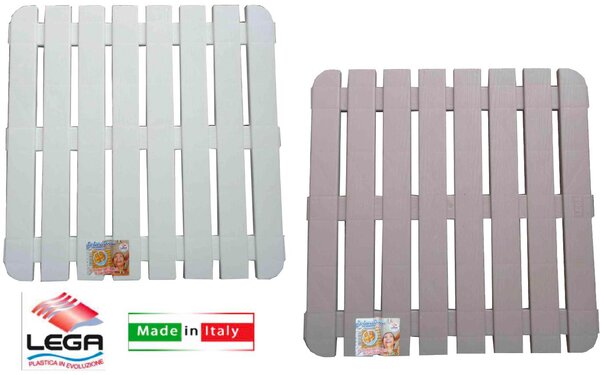 Lega Pedana Doccia Plastica cm 58x58 con Gommini Antiscivolo - LG0509