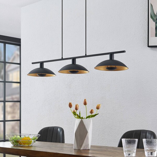 Lampada a sospensione Narisara Lindby, dimmerabile, Nero, Soggiorno / Sala da pranzo, Metallo, Moderno, Lampada a sospensione