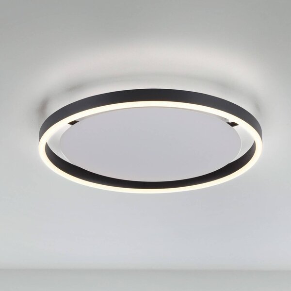 JUST LIGHT. GmbH Plafoniera a LED Ritus, dimmerabile, Nero, Soggiorno / Sala da pranzo, Alluminio, Moderno, Plafoniera LED