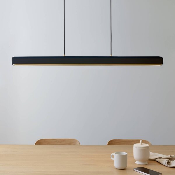 UMAGE Lampada LED a sospensione Hazel Branch, nero/ottone, 100 cm dimmerabile, Nero, Soggiorno / Sala da pranzo, Alluminio, Moderno