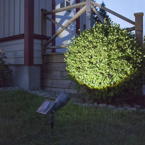 STAR TRADING Lampada LED solare Powerspot, apertura regolabile Powerspot, Nero, Plastica, Lampade solari